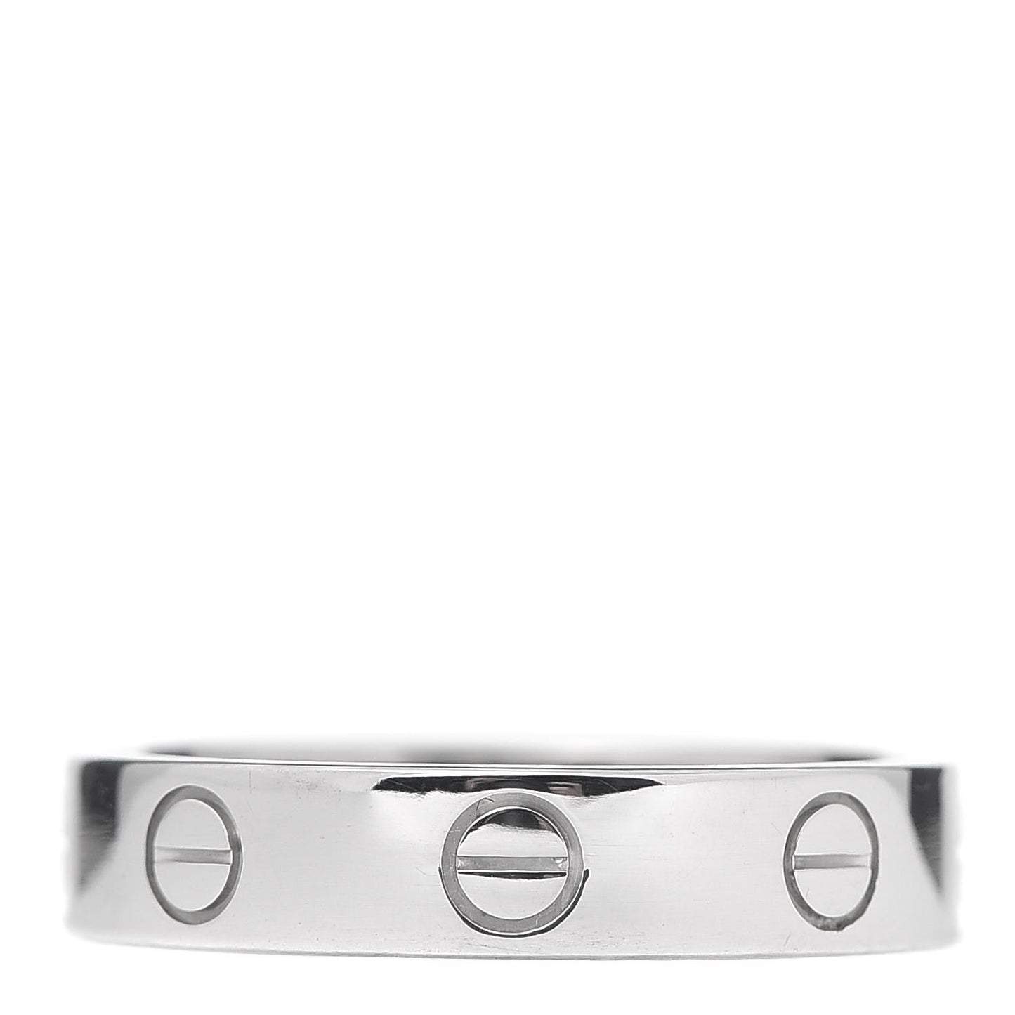18K White Gold Diamond 4mm LOVE Wedding Band Ring 51 5.75