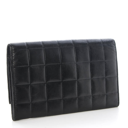 Chanel Lambskin Quilted Chocolate Bar Long Wallet Black 3 of 10