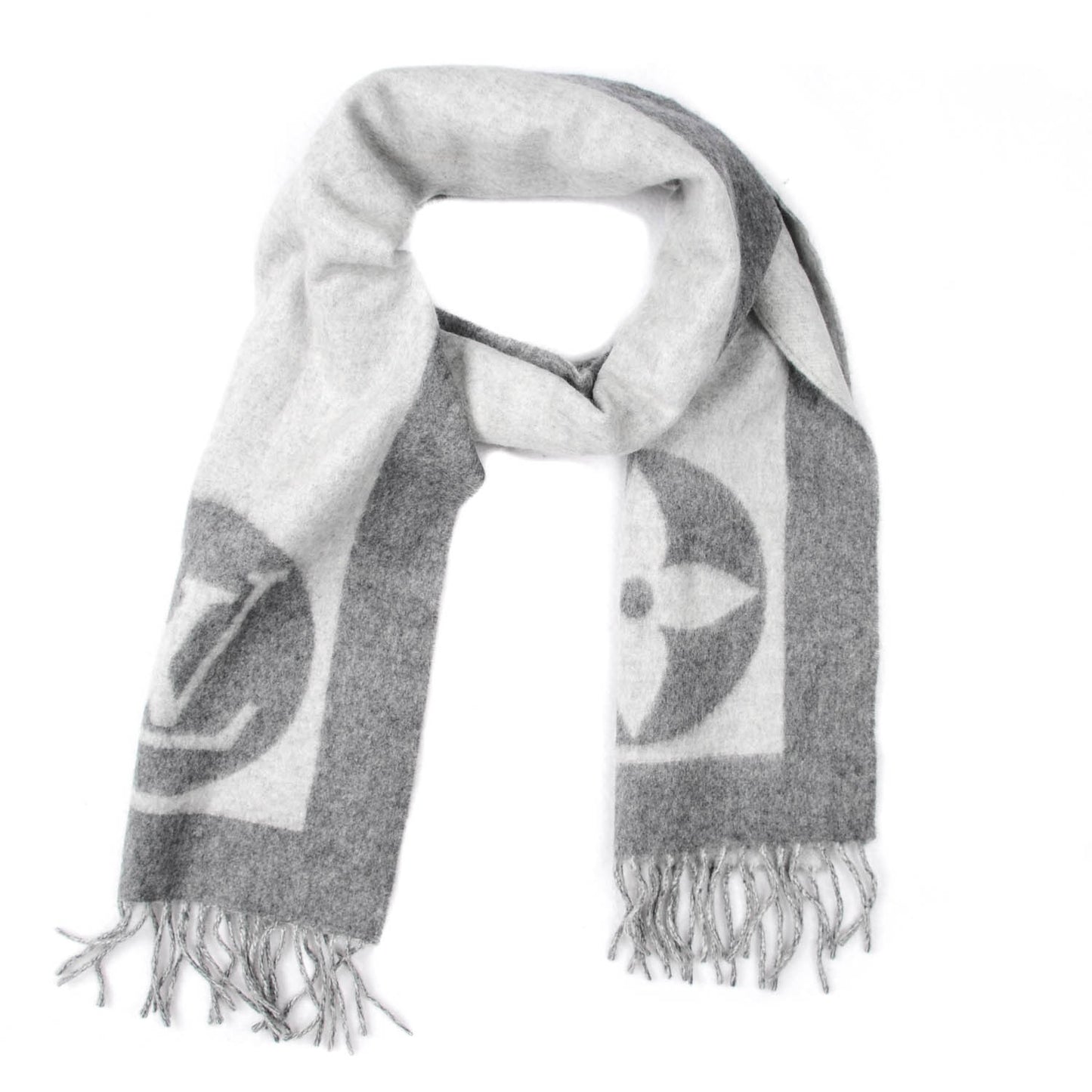 Lambswool Angora Cardiff Scarf Grey
