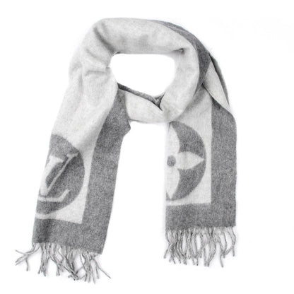 Louis Vuitton Lambswool Angora Cardiff Scarf Grey 1 of 4