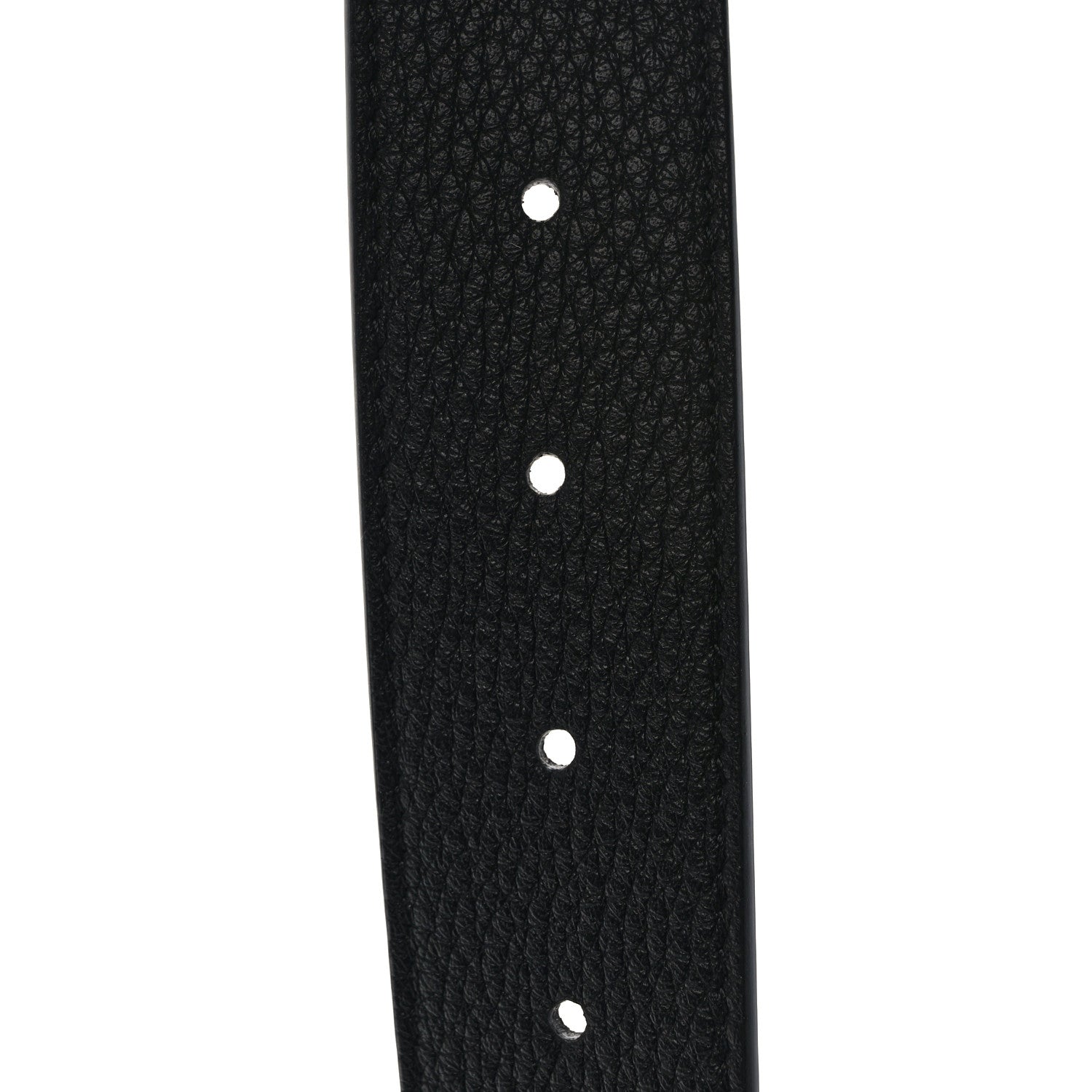 Fendi Cuoio Romano Glazed Fabric Enamel FF 1974 Reversible Belt 85 34 Black Tobacco 4 of 5
