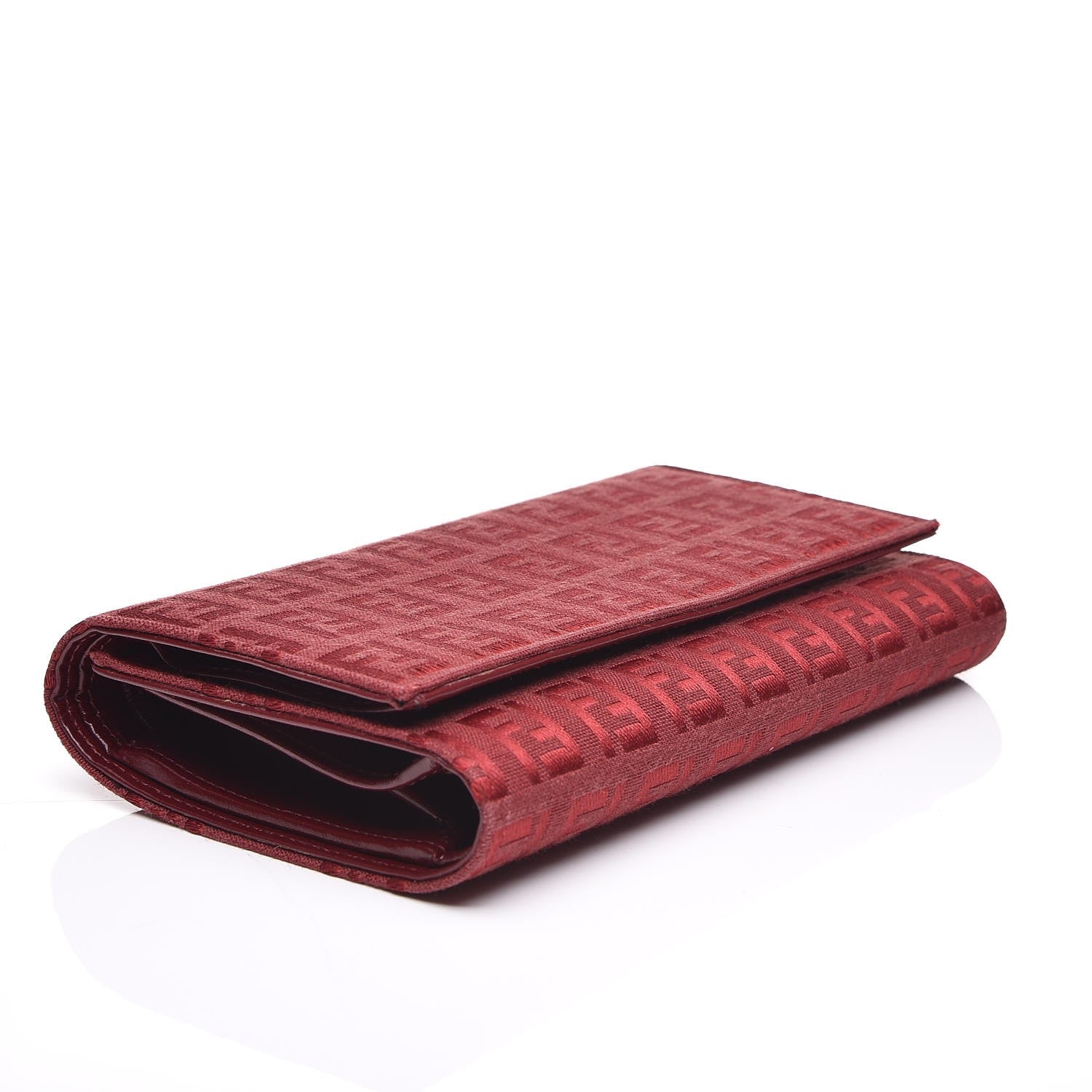 Fendi Zucchino Flap Wallet Red 4 of 8