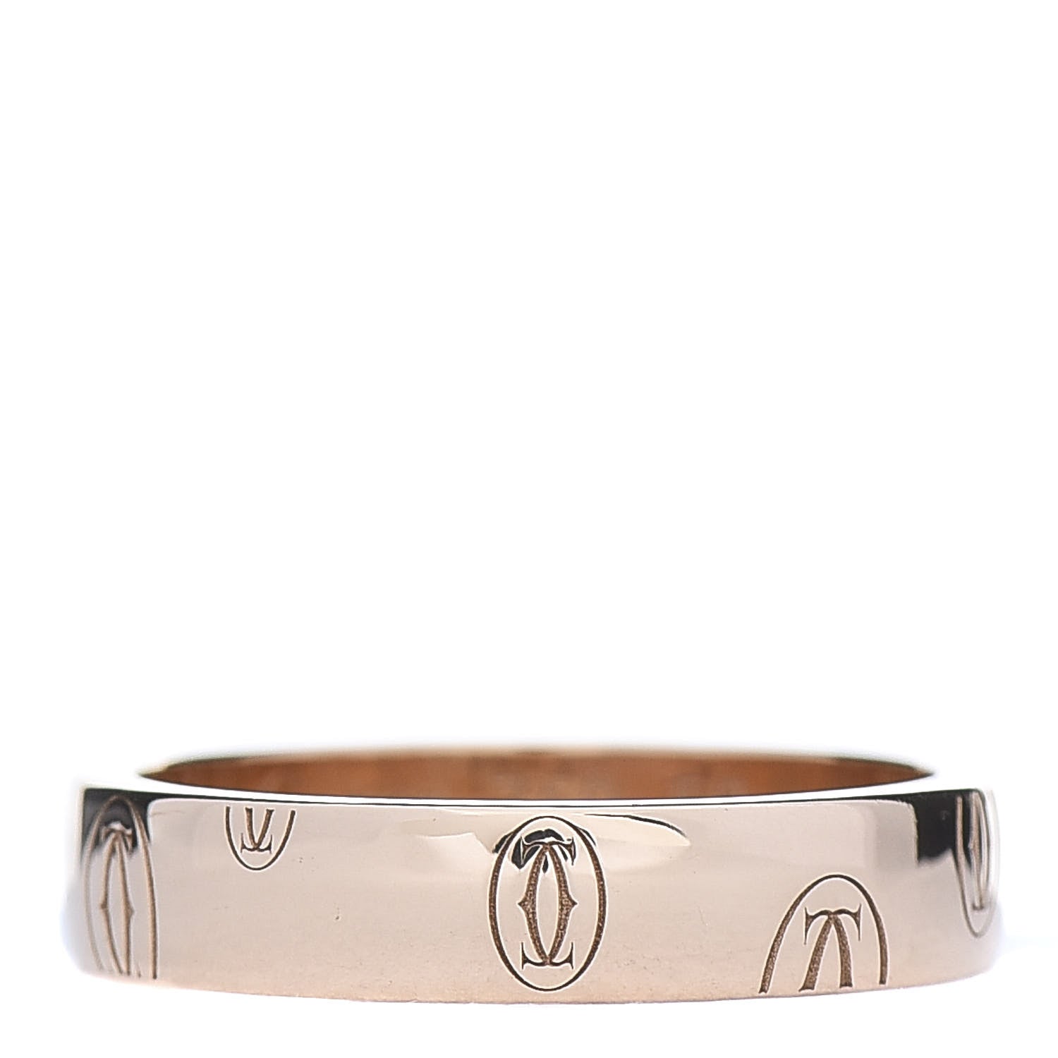 Cartier 18K Pink Gold 4mm Happy Birthday Band Ring 50 5.25 1 of 4