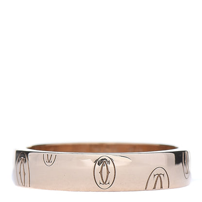 Cartier 18K Pink Gold 4mm Happy Birthday Band Ring 50 5.25 1 of 4