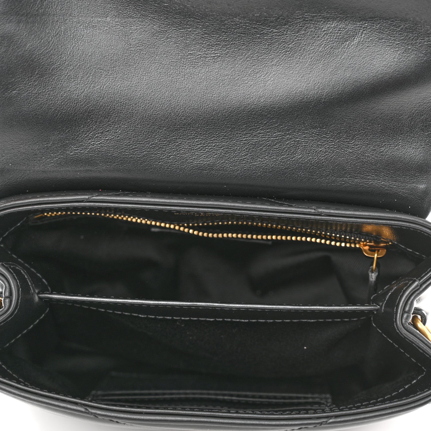 Saint Laurent Calfskin Y Quilted Monogram Toy Loulou Crossbody Bag Black 5 of 12