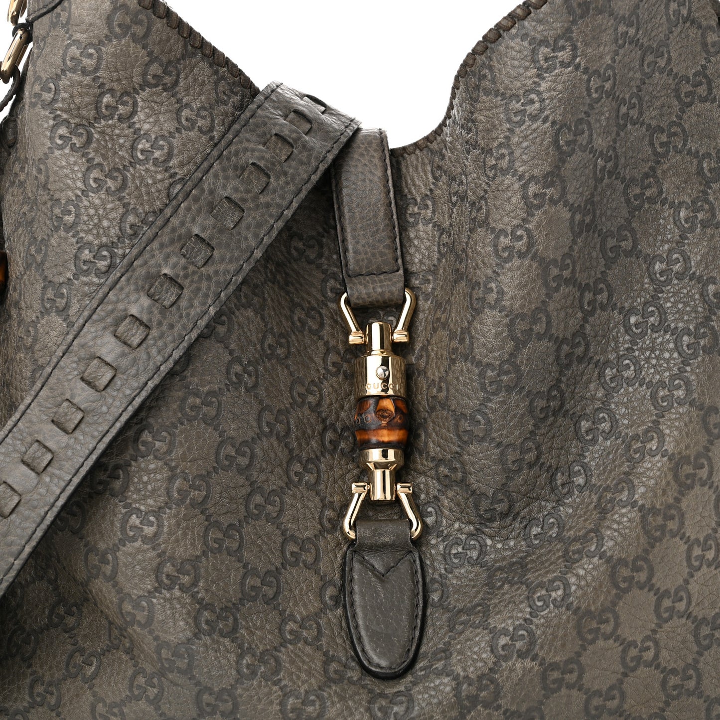 Guccissima Large New Jackie Hobo Military