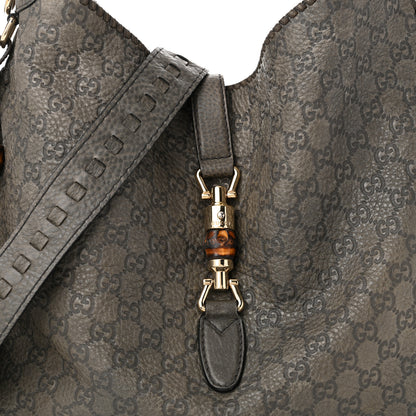 Gucci Guccissima Large New Jackie Hobo Military 8 of 10
