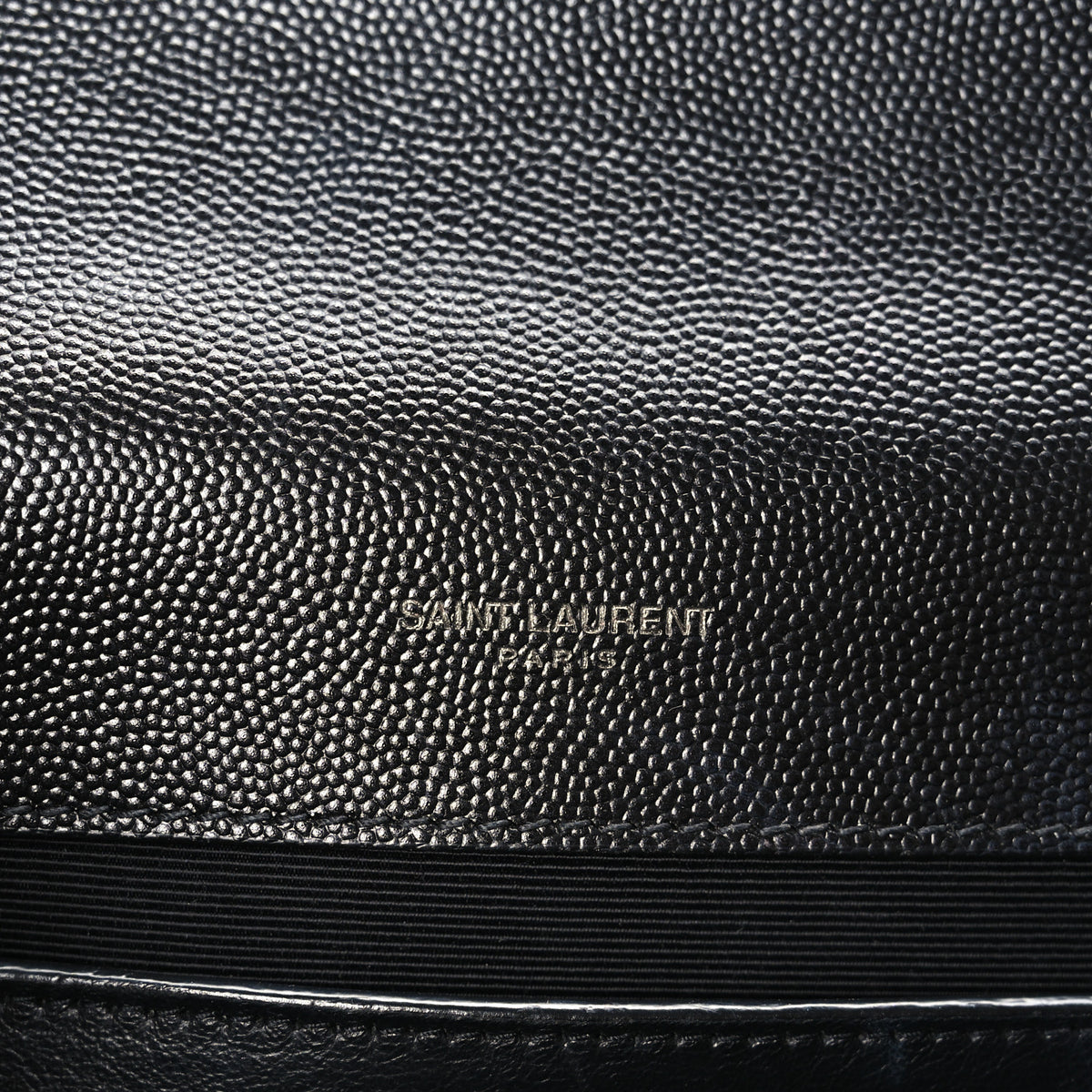 Saint Laurent Grain De Poudre Textured Mixed Matelasse Triquilt Medium Monogram Monochrome Satchel Black 6 of 12