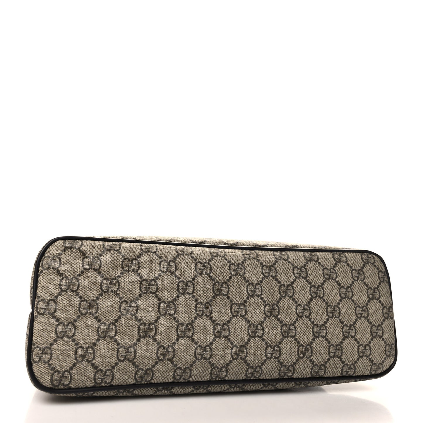 GG Supreme Monogram Small Zippered Tote Dark Brown