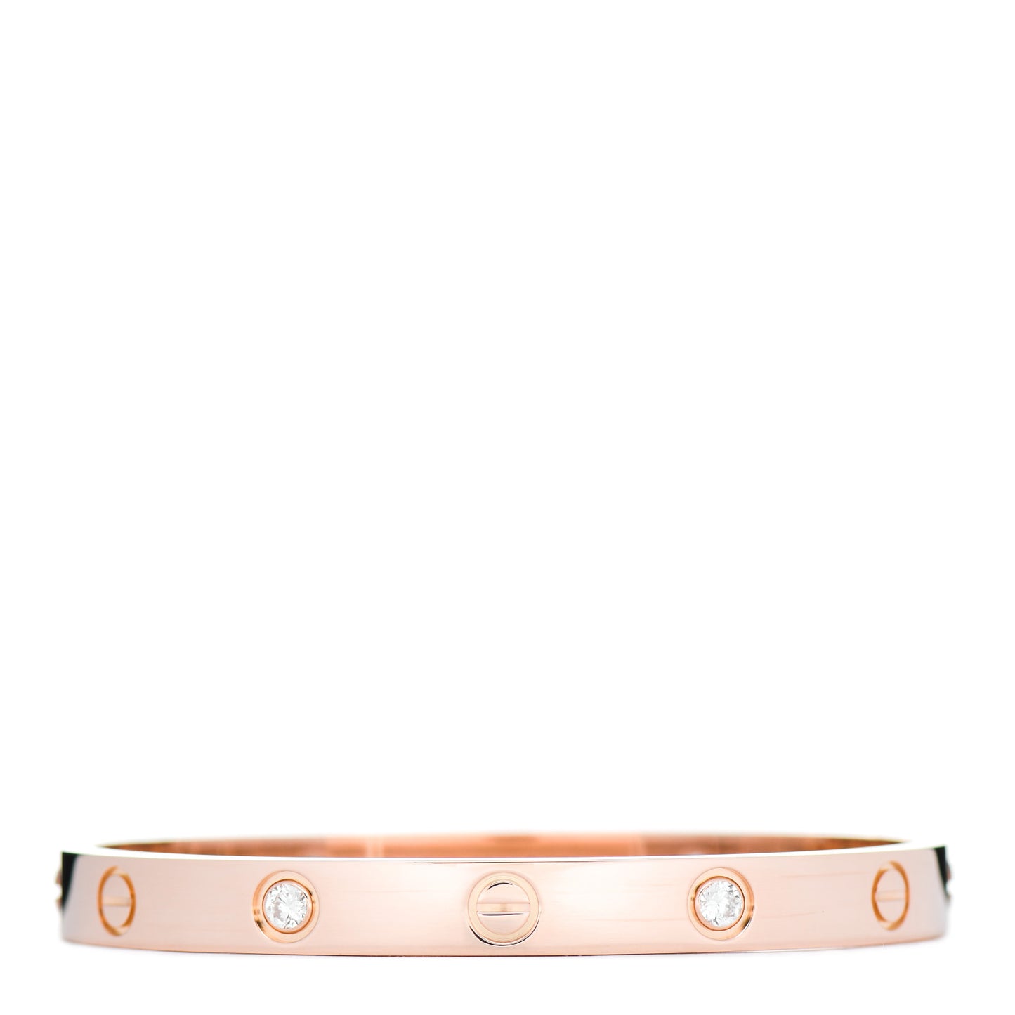 18K Pink Gold 4 Diamond LOVE Bracelet 16