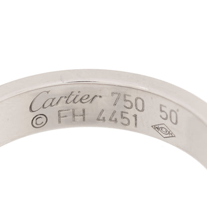 Cartier 18K White Gold 3.5mm LOVE Wedding Band Ring 50 5.25 4 of 4