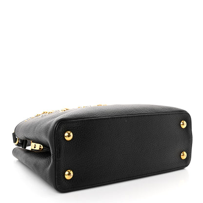 Louis Vuitton Taurillon Studded Sol Capucines PM Black 4 of 9