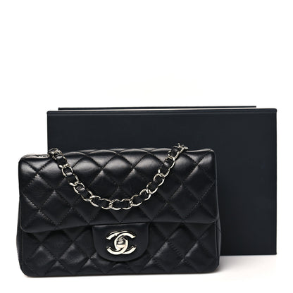 Chanel Lambskin Quilted Mini Rectangular Flap Black 12 of 12