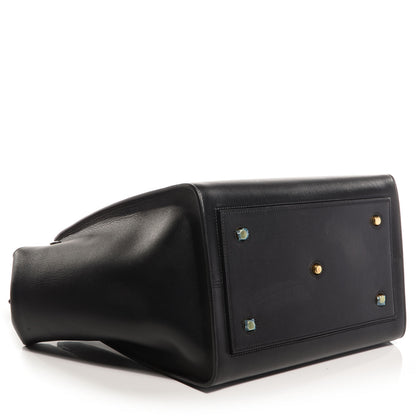 Celine Smooth Calfskin Large Bi-Color Tie Knot Tote Black Navy 5 of 9