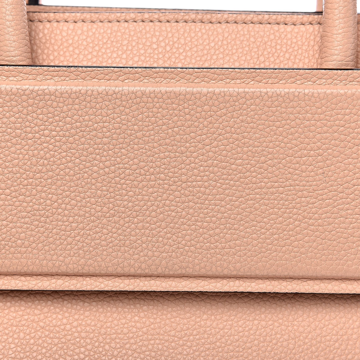 Grained Calfskin Small Horizon Satchel Beige
