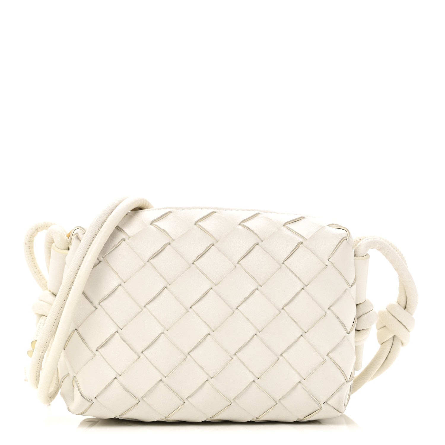 Bottega Veneta Nappa Intrecciato Mini Loop Camera Bag White 1 of 9