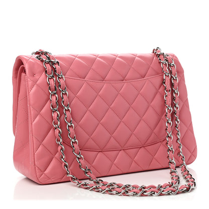 Chanel Lambskin Quilted Jumbo Double Flap Pink 2 of 7