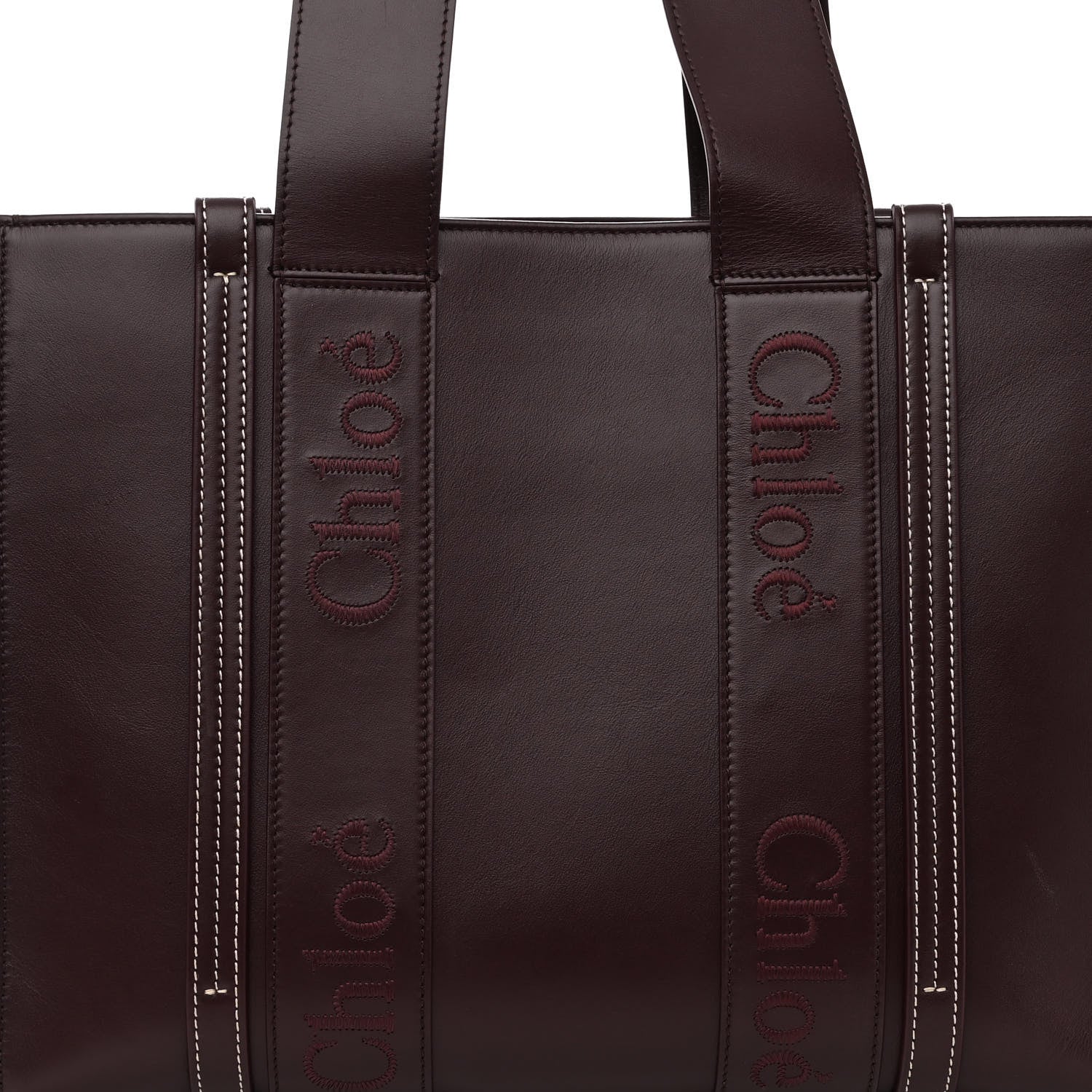 Chloe Calfskin Medium Woody Tote Deep Violine 7 of 10