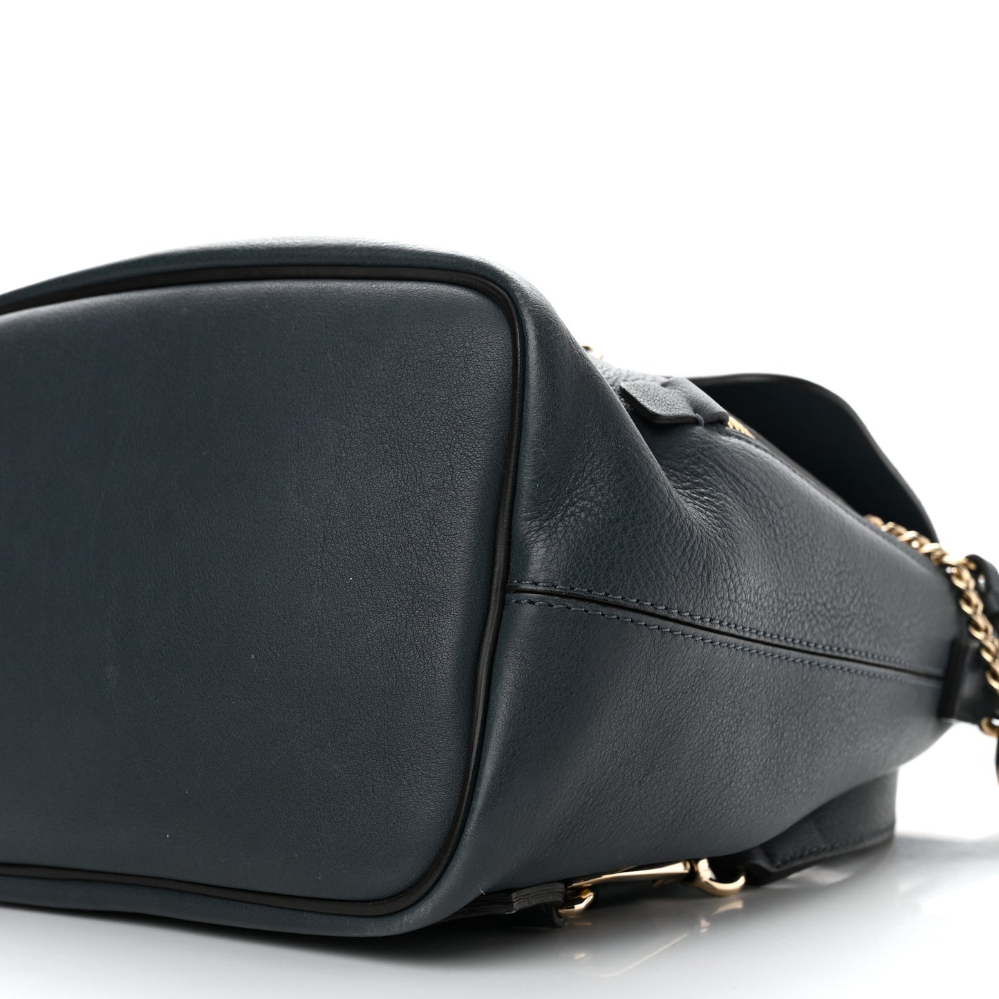 Suede Calfskin Small Faye Backpack Silver Blue