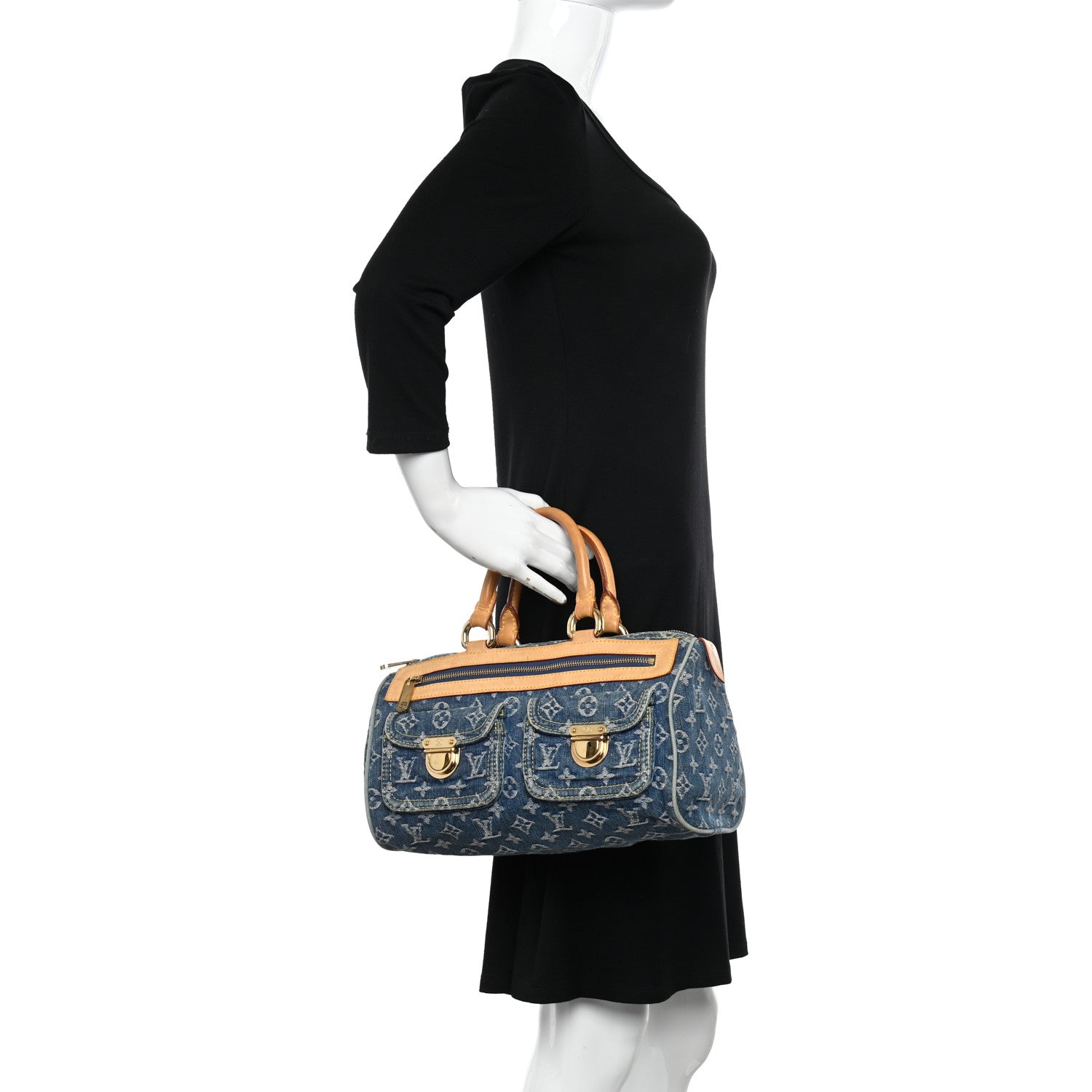 Louis Vuitton Monogram Denim Neo Speedy Blue 2 of 17