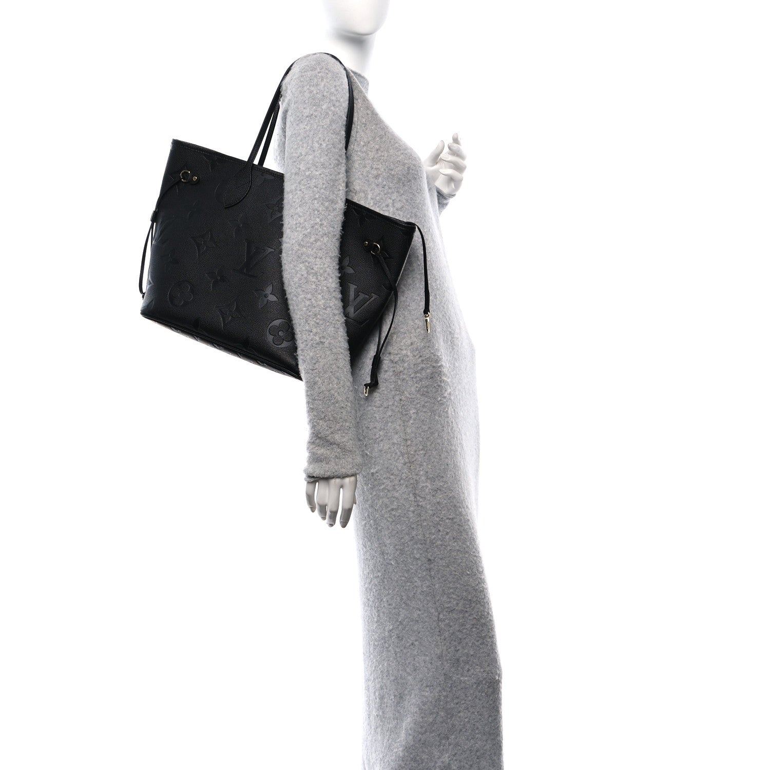 Louis Vuitton Empreinte Monogram Giant Neverfull MM Black 2 of 11