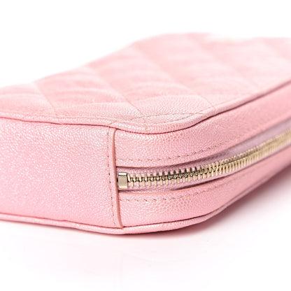 Chanel Iridescent Caviar Quilted Classic Clutch With Chain Pink 9 of 10