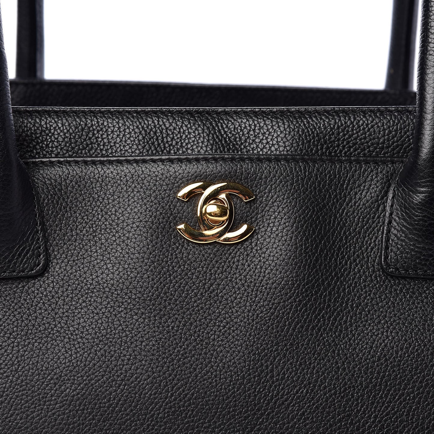 Calfskin Cerf Shopper Tote Black