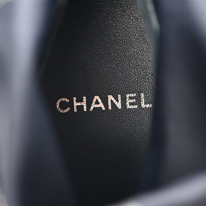 Chanel Lambskin Booties 40.5 Black Beige 8 of 10