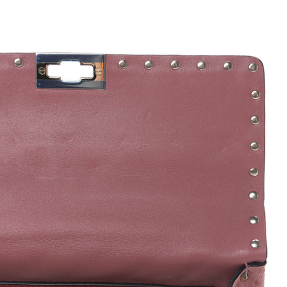 Valentino Garavani Suede Medium Rockstud Spike Shoulder Bag Antico Rosa 12 of 12