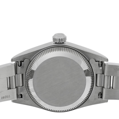 Rolex Stainless Steel 24mm Oyster Perpetual Watch Black 76080 4 of 4