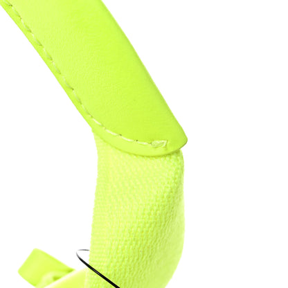 Balenciaga Cotton Canvas Satin Calfskin Navy Cabas XS Natural Fluo Yellow 15 of 17