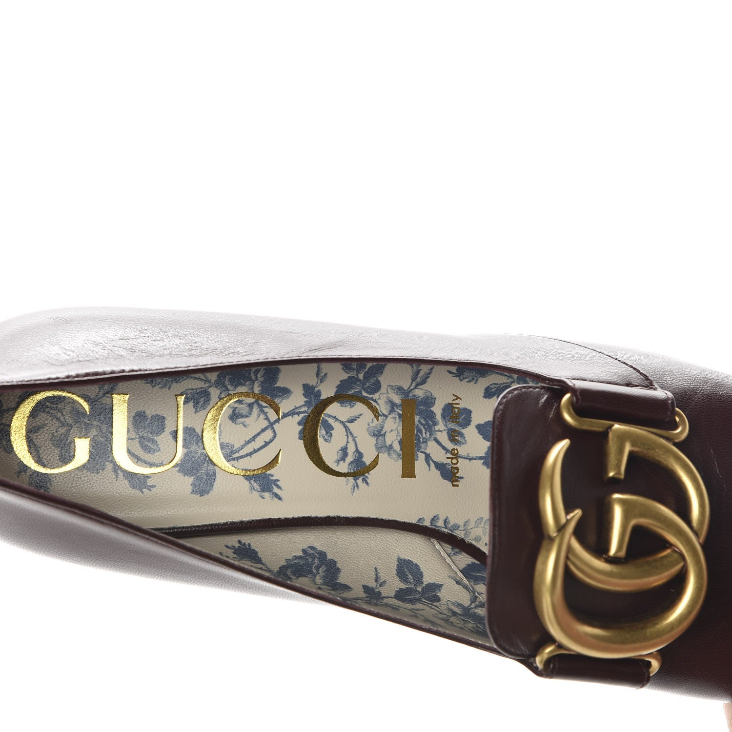 Gucci Malaga Kid GG Victoire 55mm Loafer Pumps 37.5 Vintage