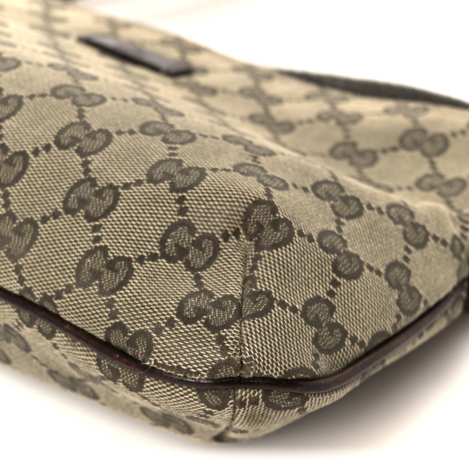 Gucci Monogram Web Small Flat Messenger Crossbody Green 11 of 11