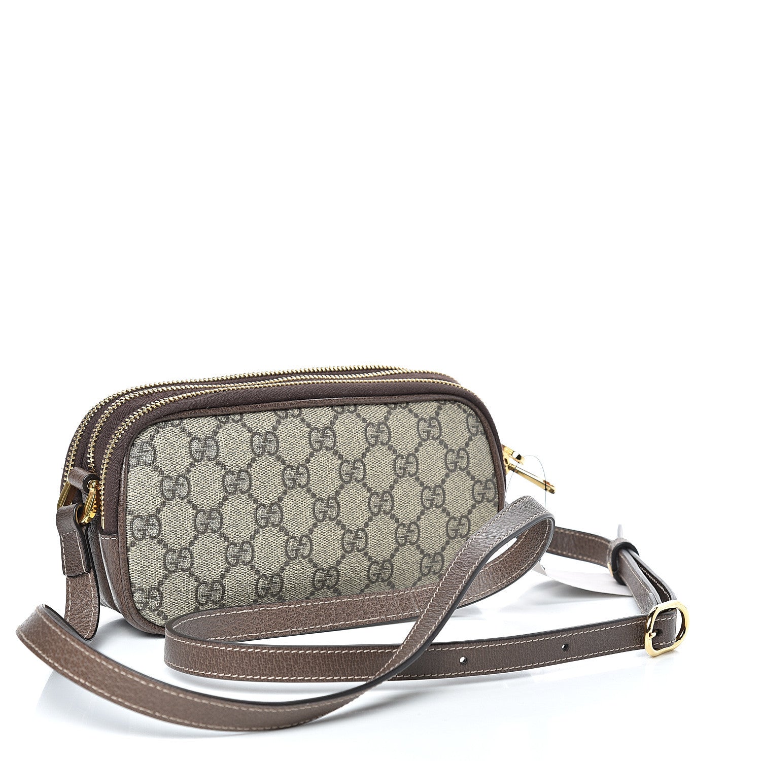 Gucci GG Supreme Monogram Web Mini Ophidia GG Bag Brown 3 of 14