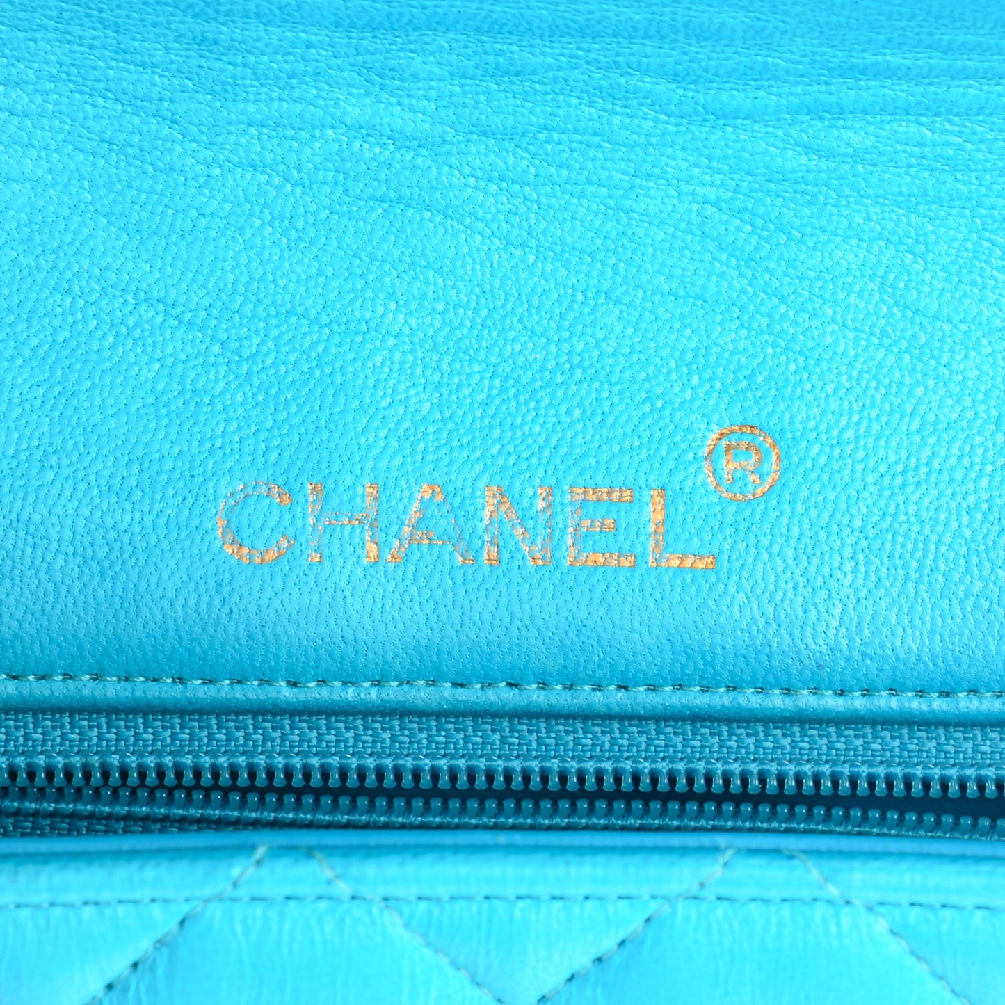 Lambskin Quilted Mini Square Flap Turquoise