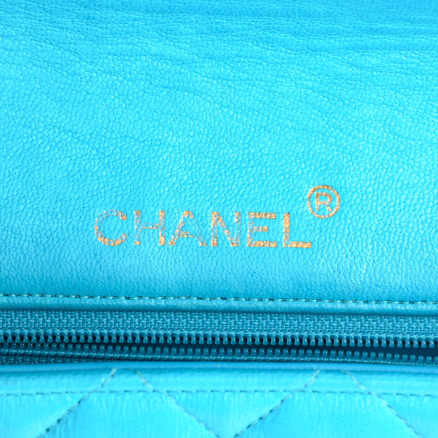 Chanel Lambskin Quilted Mini Square Flap Turquoise 6 of 8