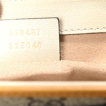 Gucci GG Supreme Monogram Calfskin Mini Padlock Flap Pocket Shoulder Bag Beige Mystic White Sun Oil 7 of 10