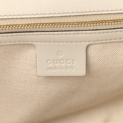 Gucci Calfskin Lizard Embossed Medium New Bamboo Top Handle Bag Grey 6 of 9