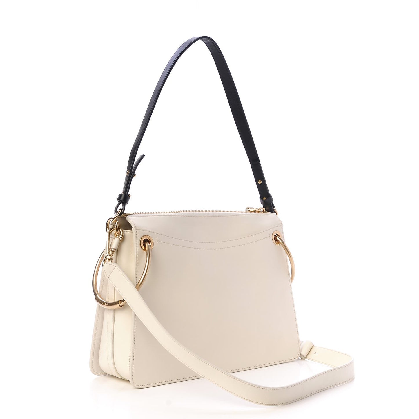 Calfskin Medium Roy Bag Natural White