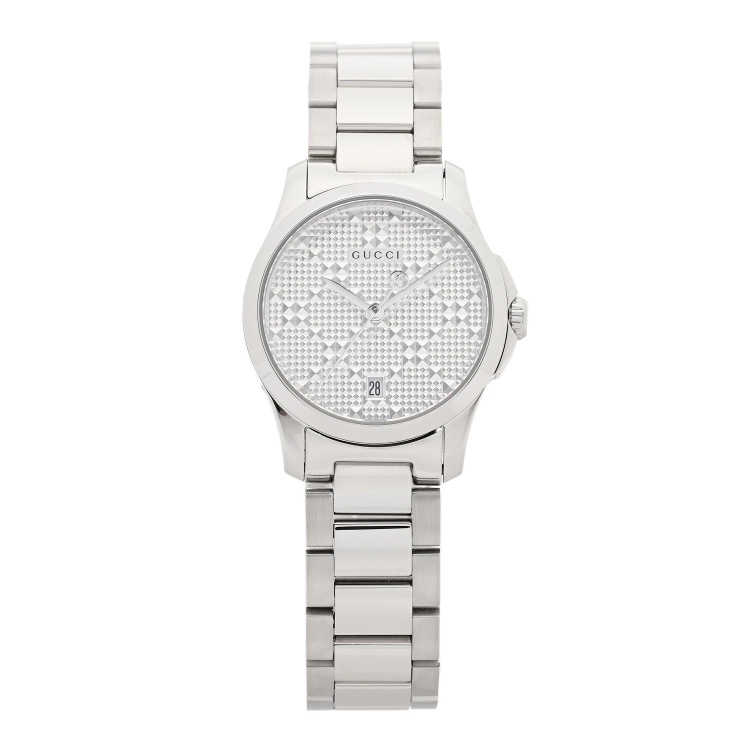 Gucci Stainless Steel 27mm G-Timeless Diamante Quartz Watch 1 of 5
