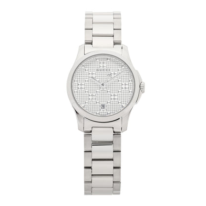 Gucci Stainless Steel 27mm G-Timeless Diamante Quartz Watch 1 of 5