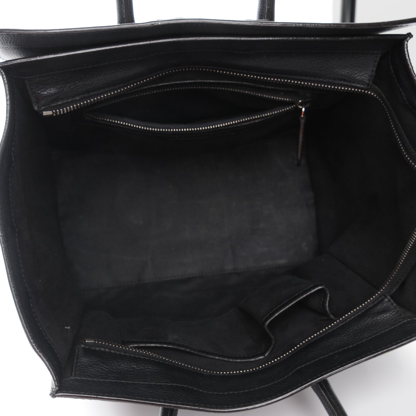 Drummed Calfskin Mini Luggage Black