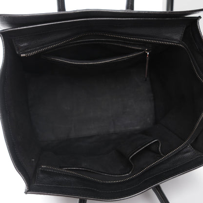Celine Drummed Calfskin Mini Luggage Black 5 of 7