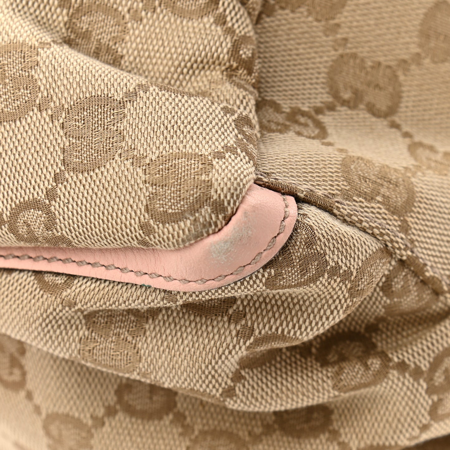 Monogram Medium D Gold Ring Hobo Pink