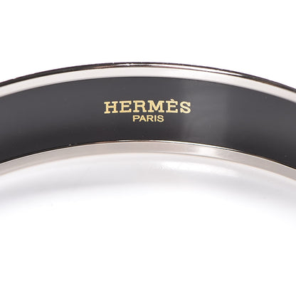 Hermes Enamel Printed Medium Caleche Bracelet 65 Lime 4 of 5