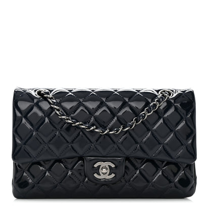 Chanel Patent Quilted Medium Double Flap Navy 1 of 10