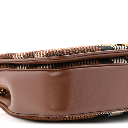 Burberry Calfskin Knit Check Small Lola Bag Dark Birch Brown 17 of 21