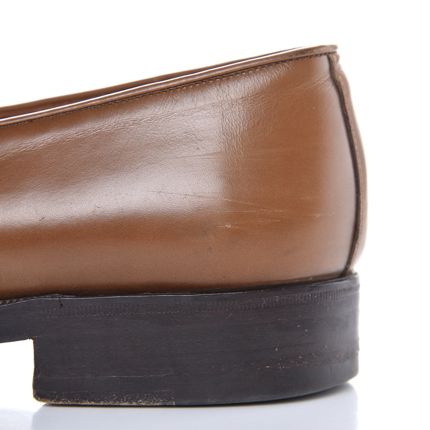 Gucci Calfskin Mens Mocassin Tassel Loafers 11.5 Toffee Brown 12 of 16