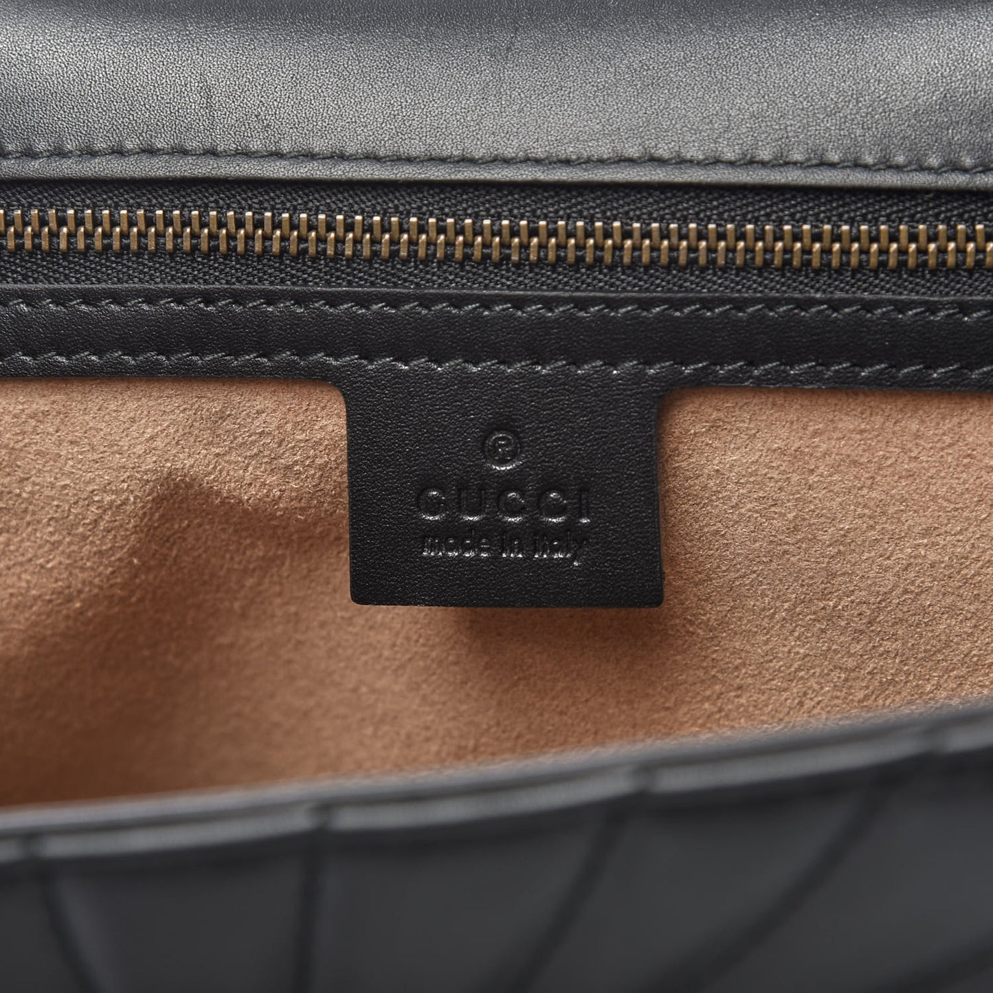Calfskin Bamboo Trapuntata Queen Margaret Backpack Black