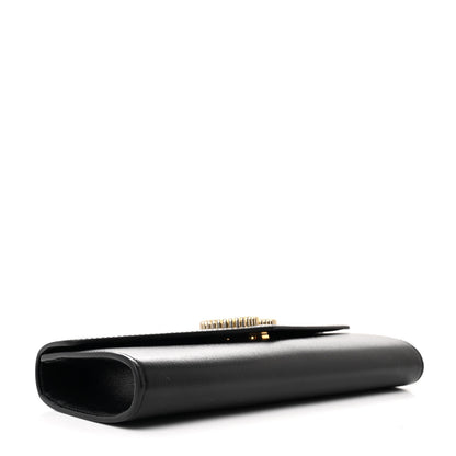 Gucci Textured Calfskin Torchon GG Broadway Envelope Clutch Black 4 of 11